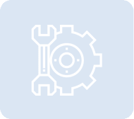 Wrench and gear icon on dark background.